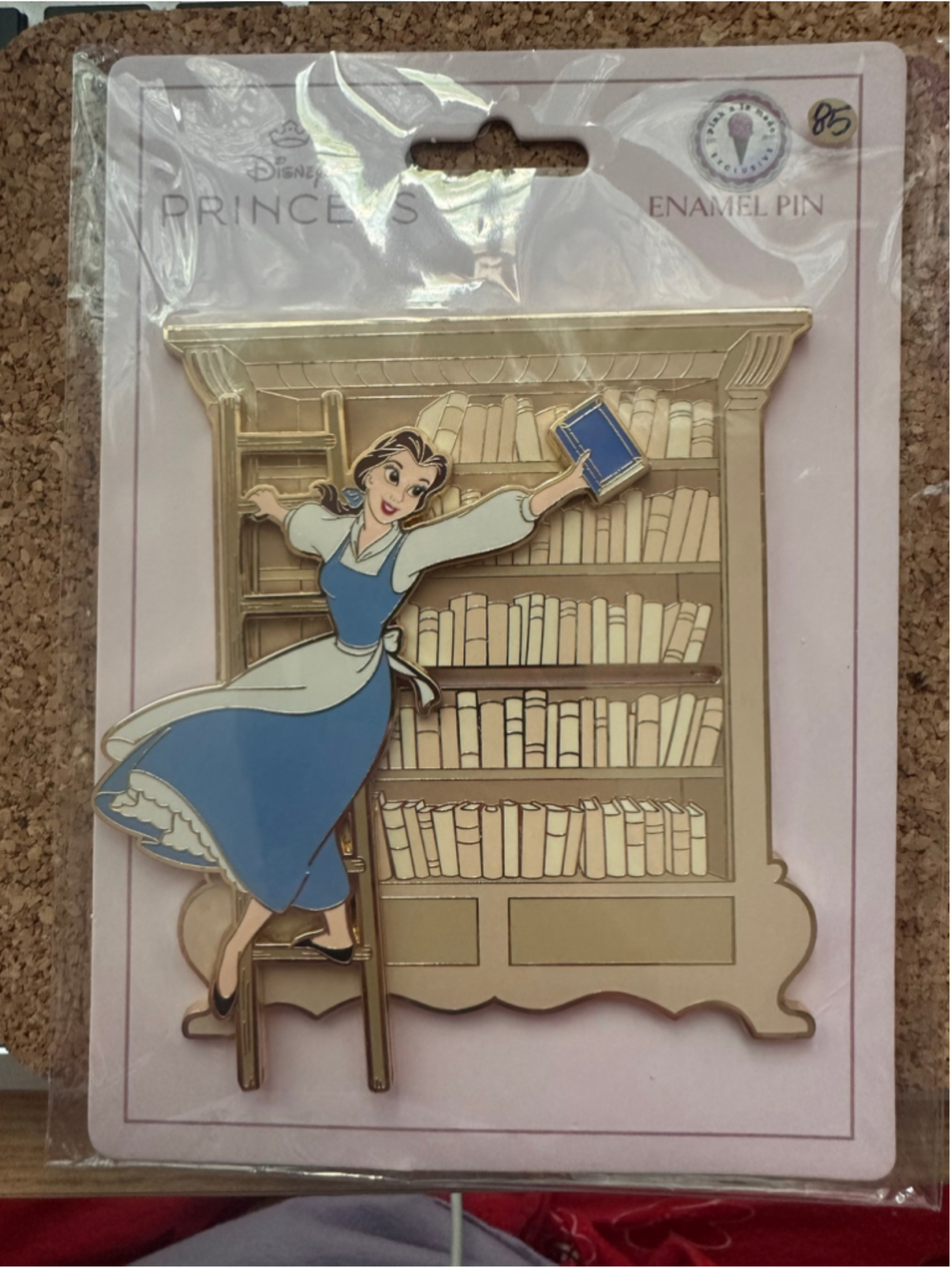 Disney Beauty and the Beast Belle Pink à la Mode (PALM) Library Slider Jumbo Pin